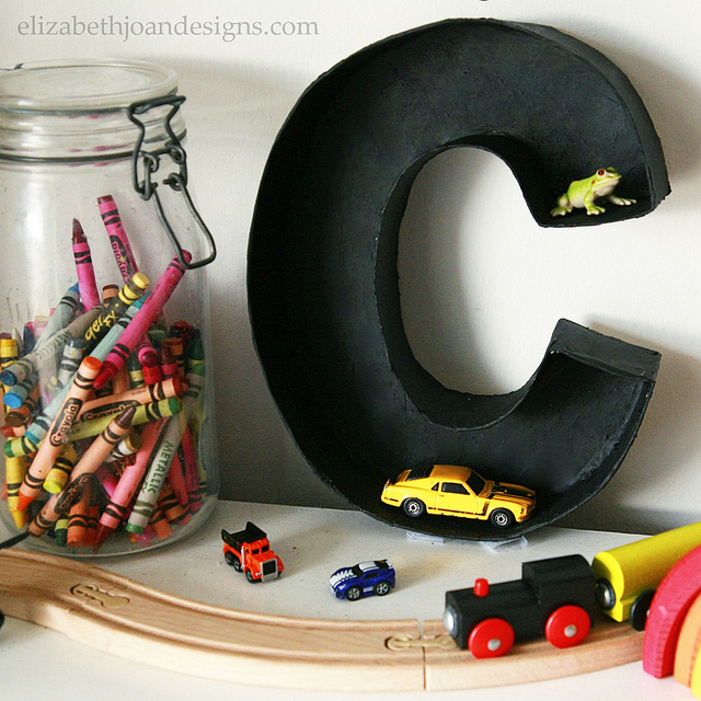 Faux Metal Letter