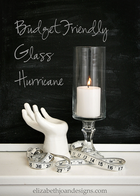Budget Friendly Glass Hurricanes