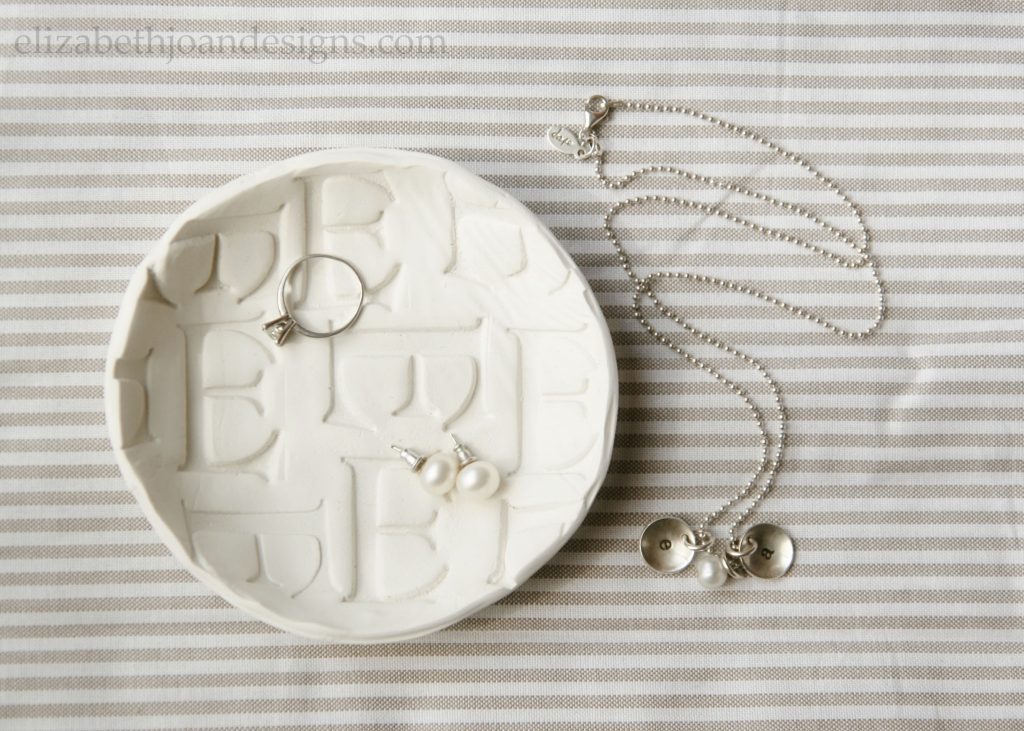 Monogrammed Stamped Clay