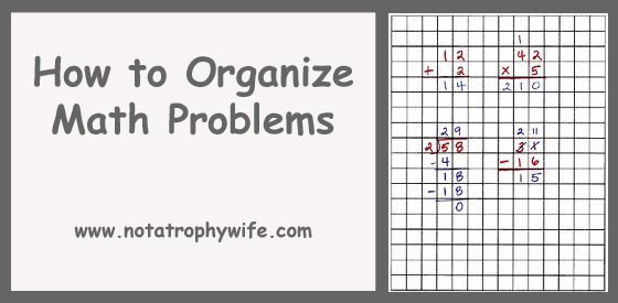 How to organize math problems