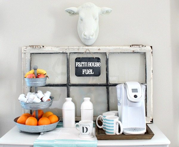 No-cost-decor-ideas-use-what-you-have-and-get-creative.-Perfect-for-this-farmhouse-coffee-station.-Shopped-the-house-and-used-a-little-chalk-paint